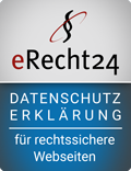 Rechtsichere Webseite Datenschutzerklärung von ERecht24 premium