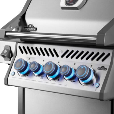 Napoleon Rogue® PRO-S 425 Edelstahl Detail Knöpfe Saftey Glow RPS425RSIBPSS