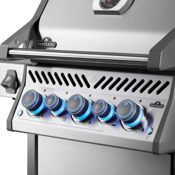 Napoleon Rogue® PRO-S 425 Edelstahl Detail Knöpfe Saftey Glow RPS425RSIBPSS